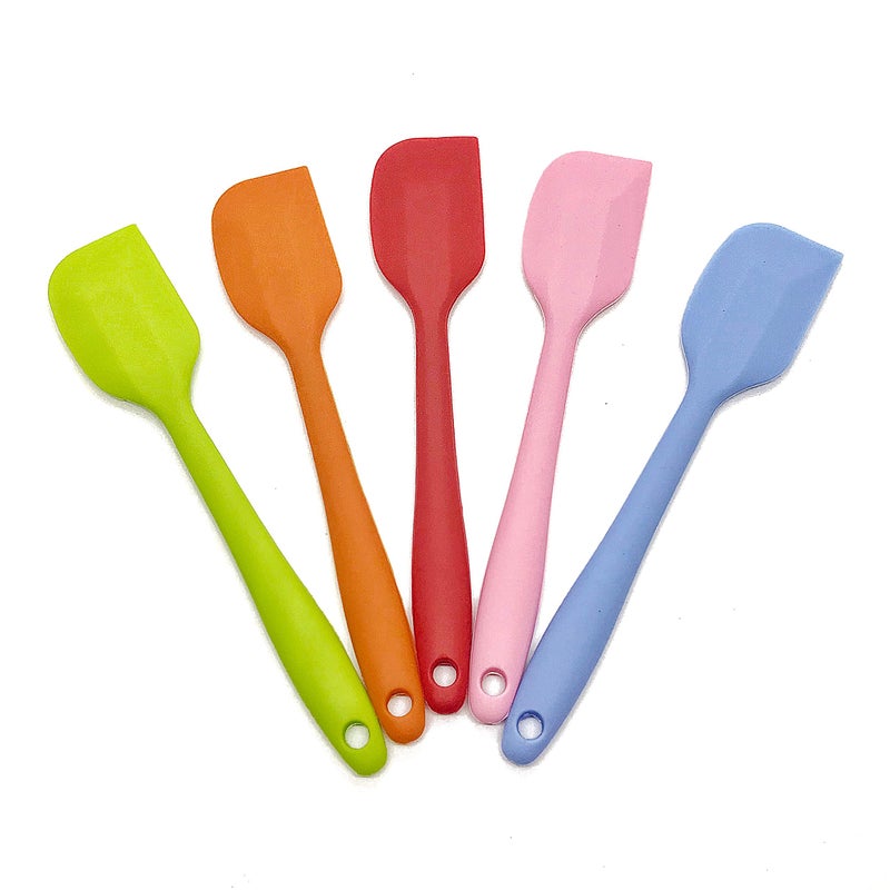 Dadam Silicone Spatula Set of 5 - Silicone Spatulas Heat Resistant with Stainless Steel Core - Non Stick Rubber Spatulas Kitchen Utensils for Cooking, Baking and Mixing - Image 1